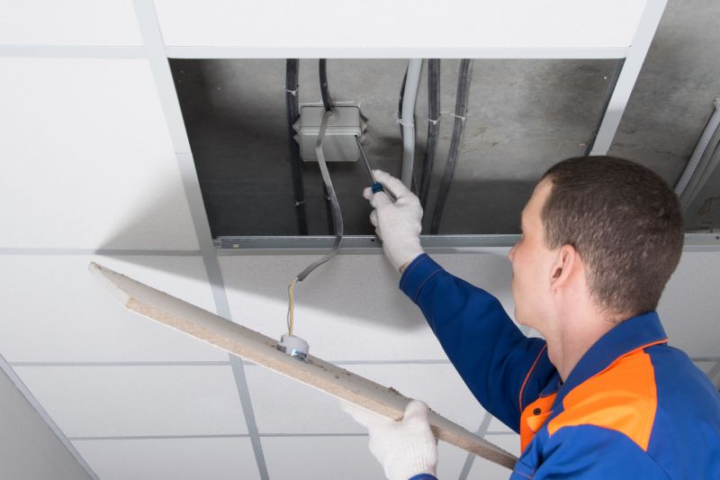 Completed Suspended Ceiling in Office